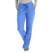 Medline Melrose Ave Womens Stretch Fabric Boot Cut Scrub Pants - Ceil Blue