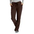 Medline Melrose Ave Womens Stretch Fabric Boot Cut Scrub Pants - Chocolate