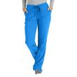 Medline Melrose Ave Womens Stretch Fabric Boot Cut Scrub Pants - Royal Blue