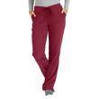 Medline Melrose Ave Womens Stretch Fabric Boot Cut Scrub Pants - Wine