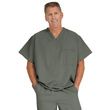 Medline Fifth Ave Unisex Stretch Fabric V-Neck Scrub Top with One Pocket - Olive