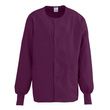 Medline ComfortEase Unisex Crew Neck Warm-Up Jacket - Wine