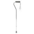 Medline Adjustable Aluminum Cane Chrome Color Offset handle