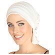 Chemo Beanies Stella White Ruffle