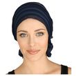 Chemo Beanies Betty Navy Blue Ruffle