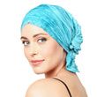 Chemo Beanies Molly Aqua Dye Ruffle