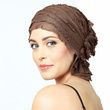 Chemo Beanies Sara Mocha Ruffle