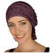 Chemo Beanies Danielle Purple Wine Dye Ruffle