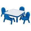  Childrens Factory Baseline Toddler 30 Inches Square Table And Chairs Set - Royal Blue