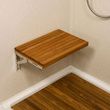 Wall mounted Teak Shower Bench