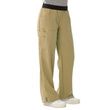 Medline Pacific Ave Womens Stretch Fabric Wide Waistband Scrub Pants - Khaki