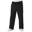 Medline Newport Ave Unisex Stretch Fabric Scrub Pants with Drawstring - Black