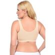 QT Intimates Cotton Front Hook Pocket Bra - Nude Back