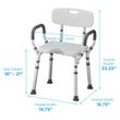 Nova Medical Bath Seat with Arms and U-Shaped Cutout