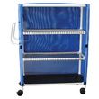 MJM International Three Shelf Jumbo Linen Cart with Open Area Shelf System