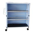 MJM International Three Shelf Linen Cart With Open Area Shelf System