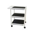 MJM International Non Magnetic Three Shelf Utility Cart