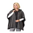 Silverts Womens Reversible Faux Fur Poncho