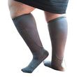 Xpandasox Plus Size/Wide Calf Brocade Cotton Blend Knee High Compression Socks