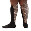 Xpandasox Leopard Panel Compression Socks - Black