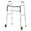 Graham Field Lumex Dual-Release Folding Walker With Fixed Wheels