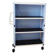 MJM International 3-Shelf Jumbo Linen Cart