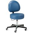 Clinton Premier Series Five-Leg Pneumatic Stool with D-Shaped Backrest