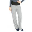 Medline Pacific Ave Womens Stretch Fabric Wide Waistband Scrub Pants - Light Gray