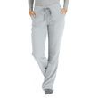 Medline Melrose Ave Womens Stretch Fabric Boot Cut Scrub Pants - Light Gray