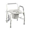 Drive Knock Down Deluxe Steel Drop Arm Commode with Padded Seat