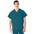 Medline AngelStat Unisex Reversible V-Neck Scrub Tops - Peacock