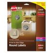 Avery Round Brown Kraft Print-to-the-Edge Labels