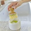 Full Circle Bubble Up Ceramic Soap Dispenser and Dish Brush Set - Usage