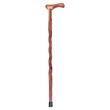 Mabis DMI Briggs Brazos Twisted Aromatic Cedar Walking Cane With Traditional Handle