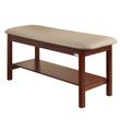 Clinton Flat Top Classic Series Straight Line Treatment Table with Full Shelf