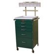 Harloff Five Drawer Mini Line Anesthesia Cart With Key Lock Speciality Package