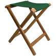 Teakworks4u Folding Teak Camp Stool- Green