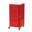 Harloff Six Drawer Mini Line Emergency Cart With Breakaway Lock