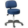 Clinton Slate Gray Base Five-Leg Pneumatic Stool with Backrest