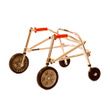 Kaye Posture Control Four Wheel Walker With Installed Silent Rear Wheel For Adolescent - All-Terrain Wheels