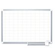 MasterVision Gridded Magnetic Steel Dry Erase Planning Board- 1