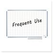 MasterVision Gridded Magnetic Steel Dry Erase Planning Board