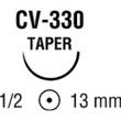 Medtronic Ti-cron Taper Point Polyester Suture with CV-330 Needle 