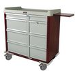 Harloff Standard Line Punch Card Medication Cart With Key Lock