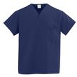 Medline ComfortEase Unisex One-Pocket Reversible Scrub Tops - Midnight Blue