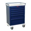 Harloff Aluminum Universal Line Tall 6 Drawer Procedure Cart With Key Lock