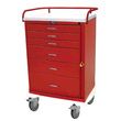 Harloff Classic Tall Six Drawer Emergency Cart With Key Lock