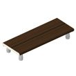 HealthCraft Invisia Bamboo Bath Bench - Brushed Nickel