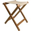 Teakworks4u Folding Teak Camp Stool With Canvas Seat