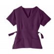 Medline Park Ave Womens Stretch Fabric Mock Wrap Scrub Top - Eggplant